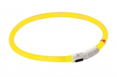 Reflektierendes Hundehalsband  mit LED-Leuchte - GELB